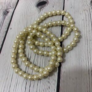 Pink Diamondback Pearl Beads Stretch Bracelet 4 Piece Set